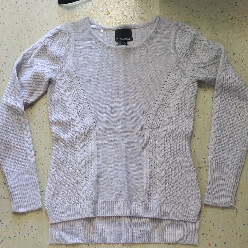 CYNTHIA Crowley Women's Gray Sweater